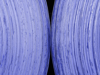  Curved lines in blue. Steel sheets are rolled up. Graphics in the metal industry. Graphic element...