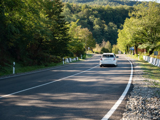 asphalt road in high mountains