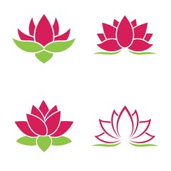 Lotus Flower Logo Inspirations design template , Beauty or spa logo, vector icon Illustration