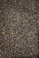 Coffee Beans Background. Close Up.
