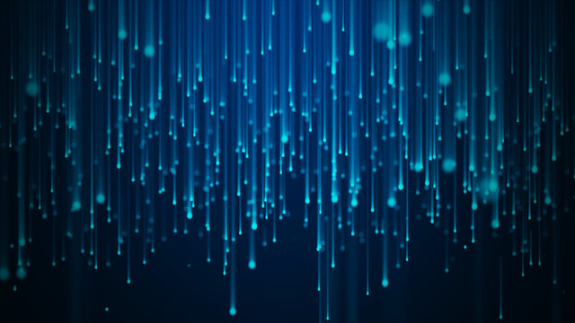 Abstract speed background. Centric motion of star trails. 3D rendering. Starburst dynamic lines or rays. Abstract particles