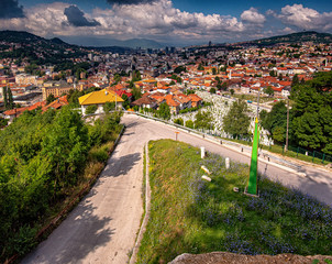 Sunset view of Sarajevo, Bosnia