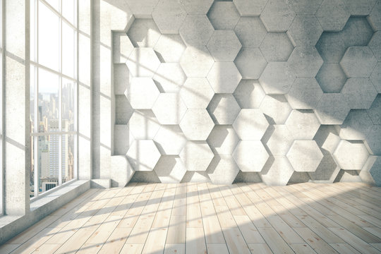 Abstract honeycomb interior