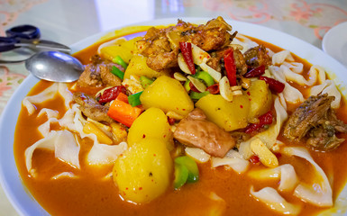 Close up shot of a plate of delicious Dapanji