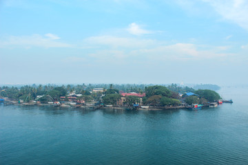 Fischerdorf in Kochi (Kerala, Indien)