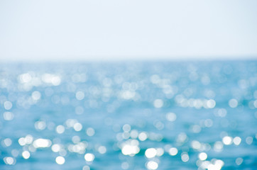 Lights on sea background. Waves.