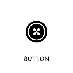 Clothing button flat vector icon