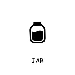 Jar flat vector icon