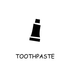 Toothpaste flat vector icon