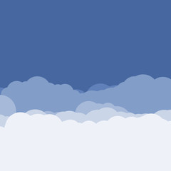 Abstract Color Clouds Sky Generative Art background illustration