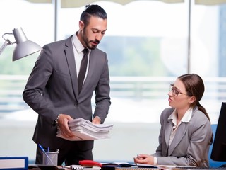 Man and woman in business concept