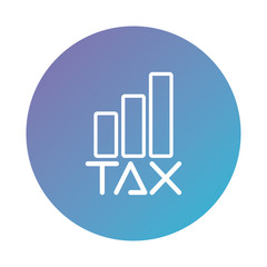 tax obligation with statistics bars degraded style