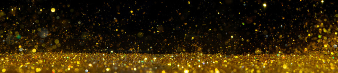 Abstract of christmas and bokeh light with glitter background