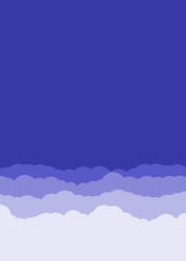 Abstract Color Clouds Sky Generative Art background illustration