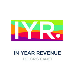 Creative colorful logo , IYR mean (in year revenue) .