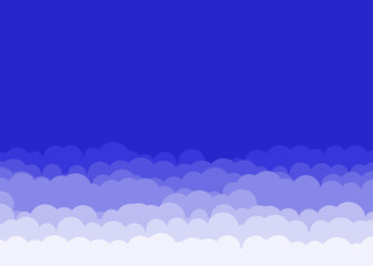 Abstract Color Clouds Sky Generative Art background illustration