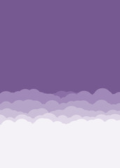 Abstract Color Clouds Sky Generative Art background illustration