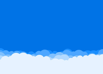 Abstract Color Clouds Sky Generative Art background illustration