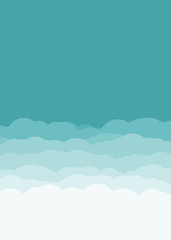 Abstract Color Clouds Sky Generative Art background illustration