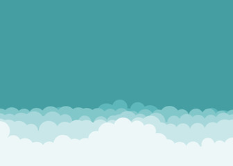 Abstract Color Clouds Sky Generative Art background illustration