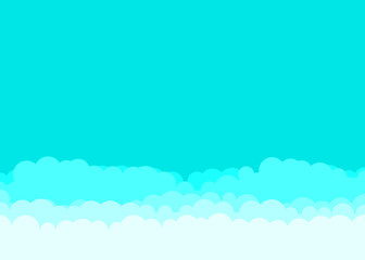 Abstract Color Clouds Sky Generative Art background illustration