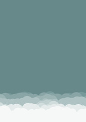 Abstract Color Clouds Sky Generative Art background illustration