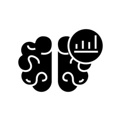 Creating chart black icon, concept illustration, vector flat symbol, glyph sign.