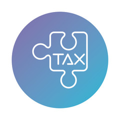 tax obligation with puzzle piece degraded style