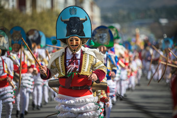Fototapeta na wymiar Cigarron en los carnavales de Verin, Ourense