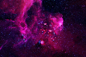 Beautiful pink nebula in deep space. Elements of this image were furnished by NASA. © Artsiom P