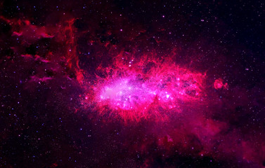 Beautiful pink nebula in deep space. Elements of this image were furnished by NASA.