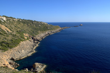 Fototapeta na wymiar El Toro Marine Reserve in Mallorca.
