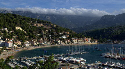 Naklejka premium Port of Soller in Mallorca Island