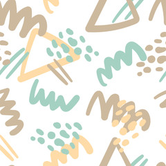 Abstract elements seamless pattern.Dots,lines wallpaper,art background for textile,banner,poster.Vector illustration