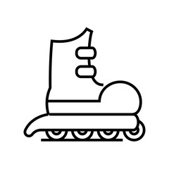 Roller skating line icon, concept sign, outline vector illustration, linear symbol.