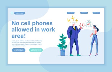 No Cell Phones Allowed in Workplace Landing Page