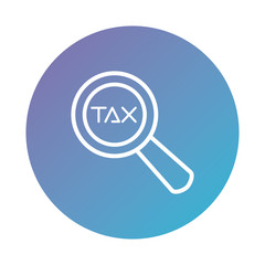 tax obligation with magnifying glass degraded style