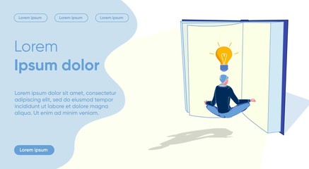 Businessman Meditates for Idea and Inspiration.