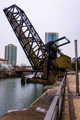 Fototapeta premium Kinzie Street Rail Bridge