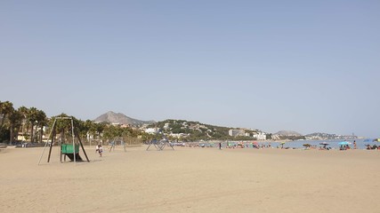 Fototapeta premium sea beach in Malaga, Spain