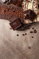 Close-up of chocolate pieces