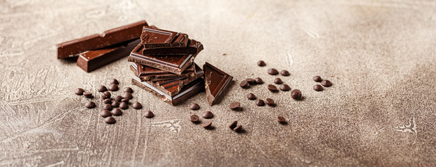 Close-up of chocolate pieces