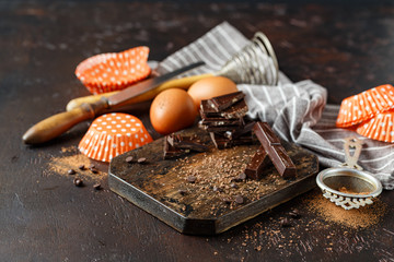 Ingredients and Tools for Chocolate Baking