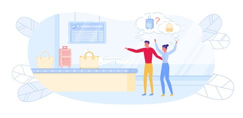 Passengers Waiting for Baggage Lost by Airline.