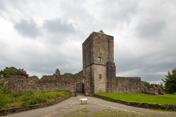 Fototapeta na wymiar Mugdock Castle made in 13th century in Mugdock Country Park. Milngavie, Mugdock, Glassgow, Scotland, UK