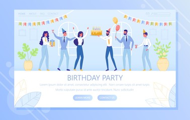 Business Team Joint Birthday Party Celebration.