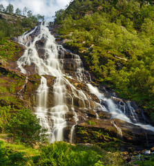 Steall Waterfall - Steall Bàn, Steall in Glen Nevis, Highlands, Scotland, UK