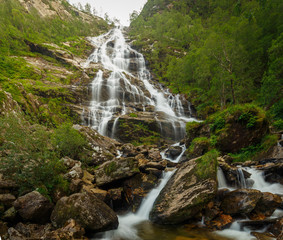 Steall Waterfall - Steall Bàn, Steall in Glen Nevis, Highlands, Scotland, UK