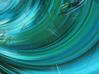 blue abstract fractal background 3d rendering illustration