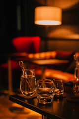 Whiskey Tasting Experience with different kinds of whiskey and water which helps to expand the whiskey taste